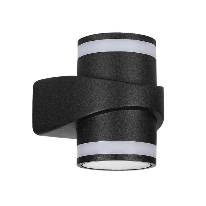 Moderne Sylinderformet Die-Cast Aluminium LED Vanntett Utendørs Hage Vegglampe | Luvikno