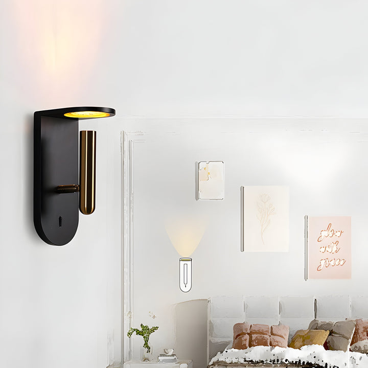 Justerbar nordisk LED-vegglampe med flammeeffekt Luvikno