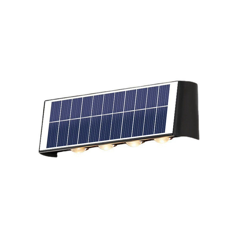 Luvikno | Lumiora Moderne Solar-LED Vegglampe for Utebruk | Rektangulært Design | IP56 Vanntett | Ulike Størrelser og Lys Intensiteter