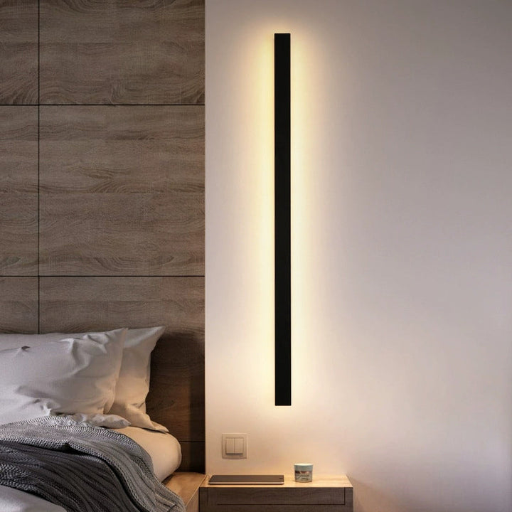 Moderne minimalistisk lang rektangulær aluminium akryl LED vegglampe for hage | Luvikno