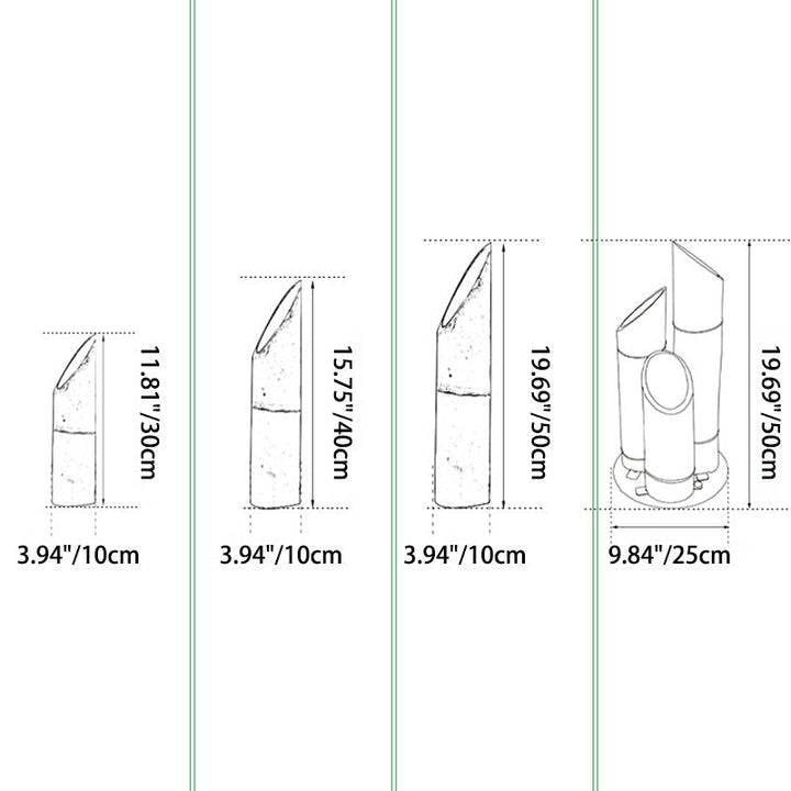 Moderne Kreativ Vanntett Solharpiks Bambus LED Landskapsbelysning Utendørslys For Hage | Luvikno