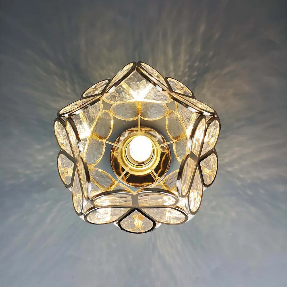 Kunstnerisk Glass Ceiling Lamp med Blomsterdesign - FlowerHall | Luvikno