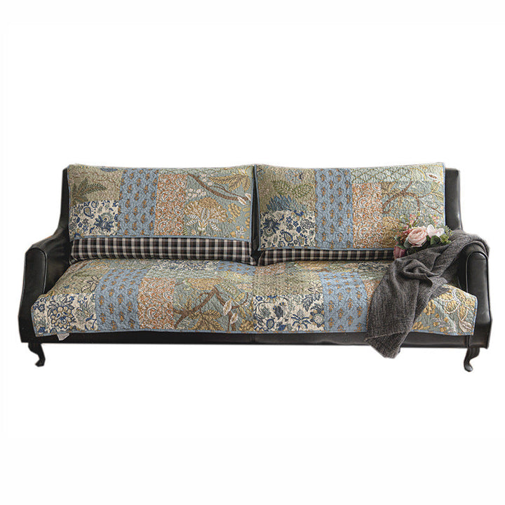 Europeisk Floral Cotton Sofa Deksel Beskyttende Non-slip | Luvikno
