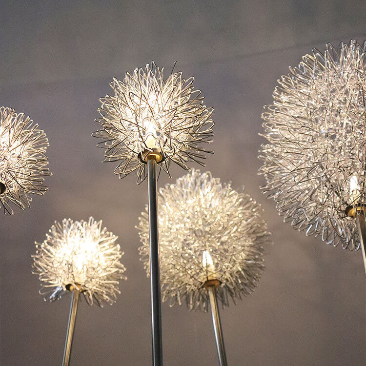 Solar Dandelion Aluminiumtråd Globe Lys LED Utendørs Vanntett Luminøs Hageinnsetting Bakkelys Landskapslys | Luvikno