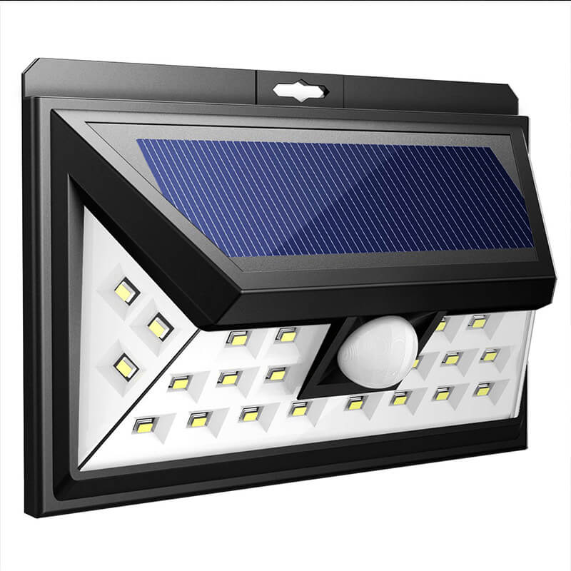 Utendørs solarpanel trapezoid kroppsensor vanntett LED patio vegglampe | Luvikno