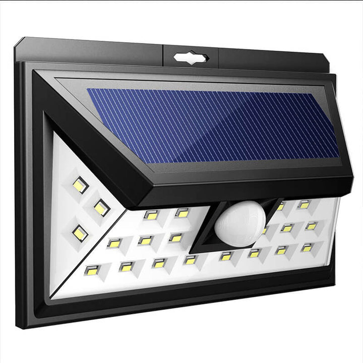 Utendørs solarpanel trapezoid kroppsensor vanntett LED patio vegglampe | Luvikno