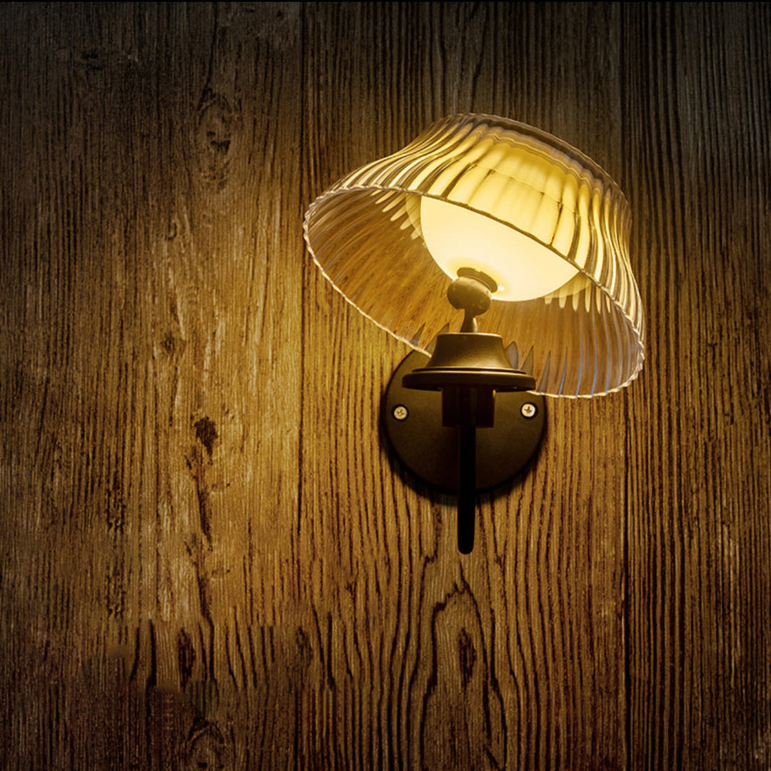Moderne Retro Sol Jernlegering Plast LED Vanntett Vegg Lys For Utendørs | Luvikno