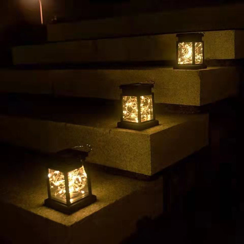 Moderne Minimalistiske Sol Rechteckige Jern Glass LED Utendørslys For Hage | Luvikno