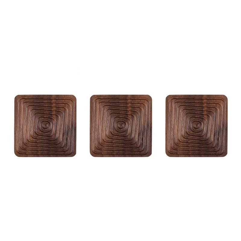 Creative Coasters – Svart valnøtt i unike former Luvikno