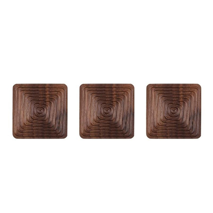 Creative Coasters – Svart valnøtt i unike former Luvikno