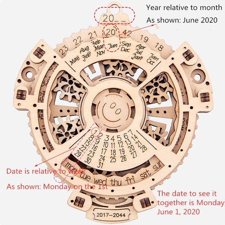 Trege mekaniske tannhjul evigvarende kalender modellsett | Luvikno
