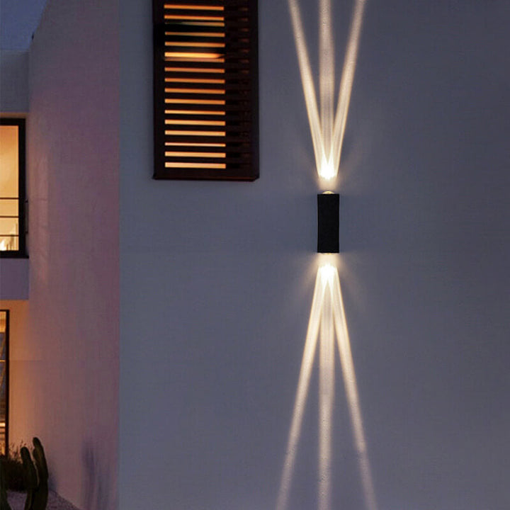 Moderne Aluminium Linse Utendørs Patio Dobbelthode LED Vegglampe | Luvikno
