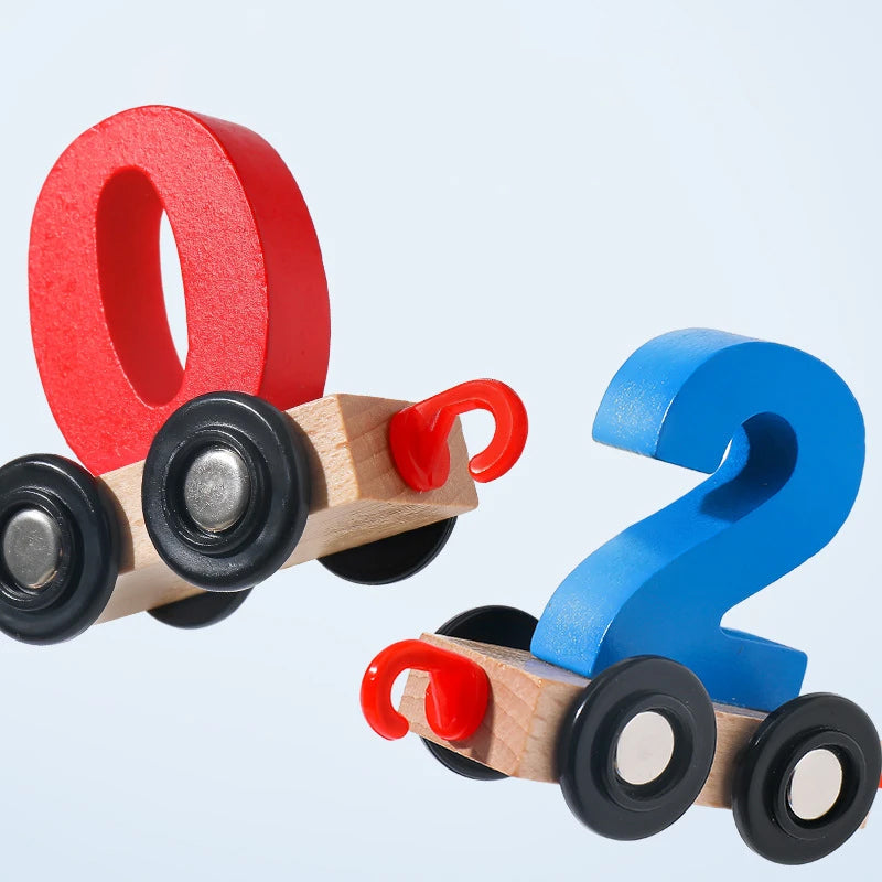 Wood Digital Pull Toy Luvikno