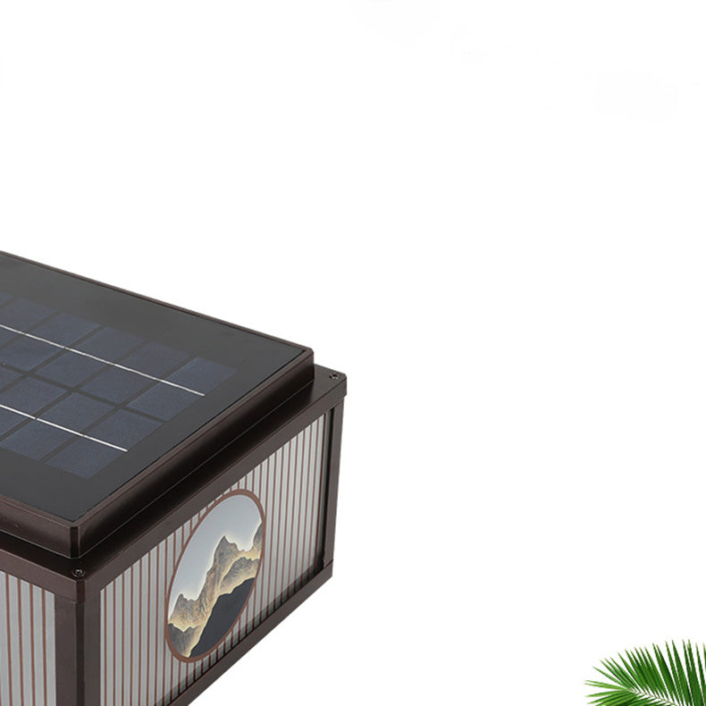 Moderne minimalistiske solvanntette firkantede aluminiums glass LED post hodelys for hage | Luvikno