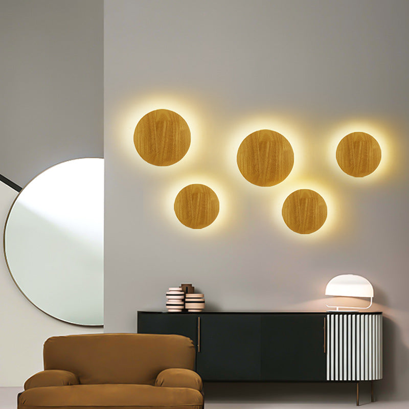 Luvikno | Moderne Minimalistisk Rund Uregelmessig Oval Tre LED Vegglampe for Stue