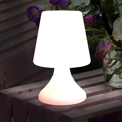 Moderne minimalistisk PE-koppform USB LED bordlampe nattlys for utendørs patio | Luvikno