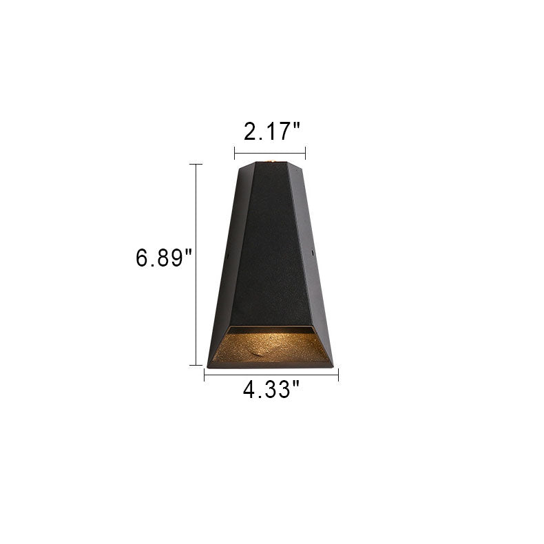 Utendørs moderne søylegeometri LED vanntett vegglampe | Luvikno