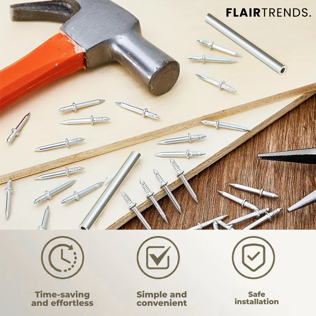 Luvikno | FixProX — Sterk Kraft Festing for Feilfrie Vegger uten Boring og Stress! (100 stykk)