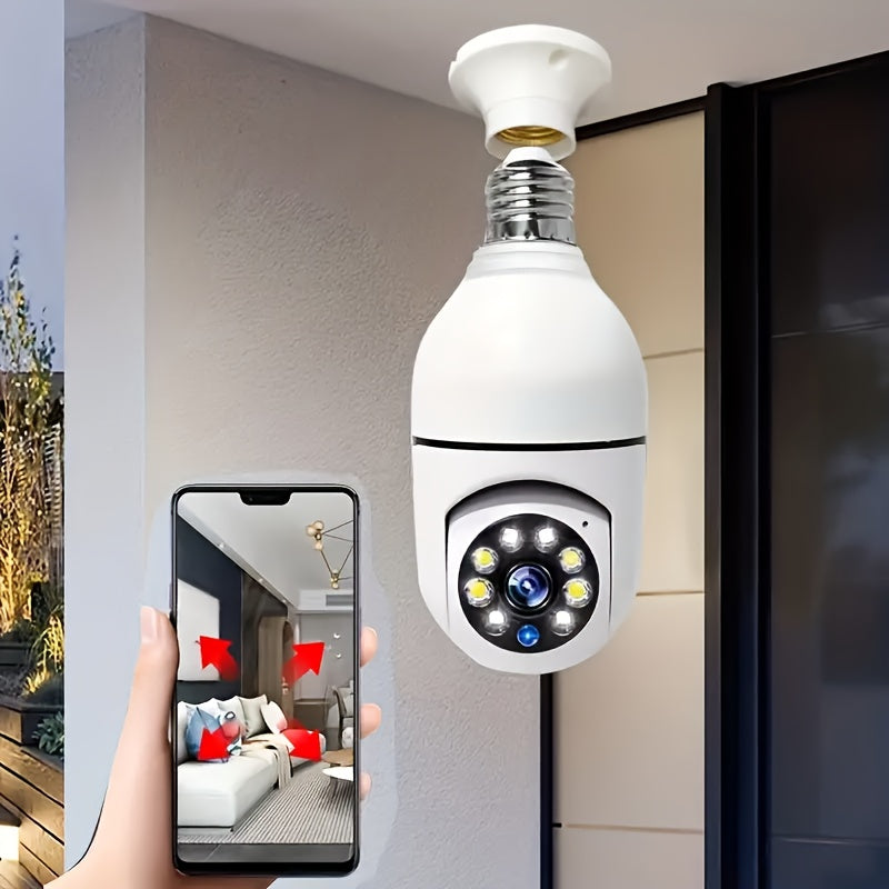 Luvikno | Smart lampe kamera med HD-kvalitet, nattsyn og toveiskommunikasjon for forbedret hjem sikkerhet