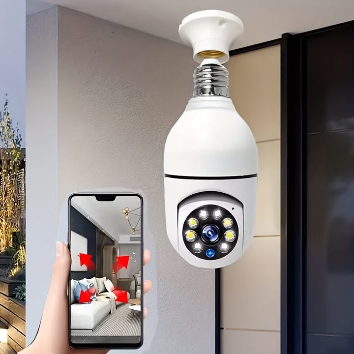 Luvikno | Smart lampe kamera med HD-kvalitet, nattsyn og toveiskommunikasjon for forbedret hjem sikkerhet