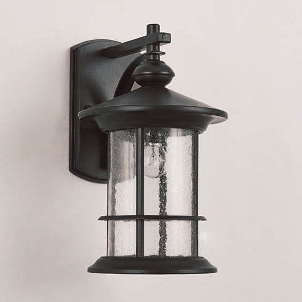 Industrial Vintage Bubble Glass Column 1-Light Utendørs Vanntett Vegglampe | Luvikno