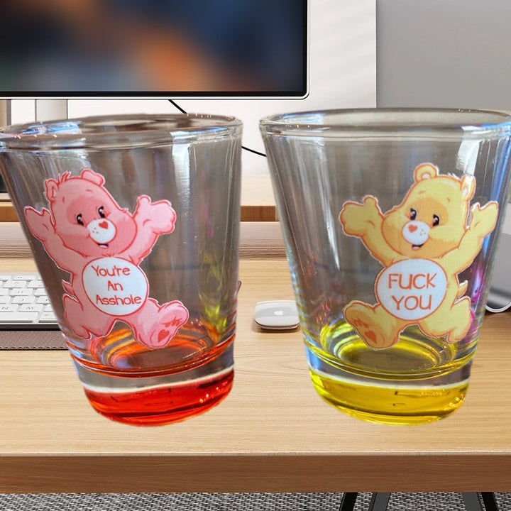 Swear Bears Shot Glasses Set, 6 Pieces | Luvikno