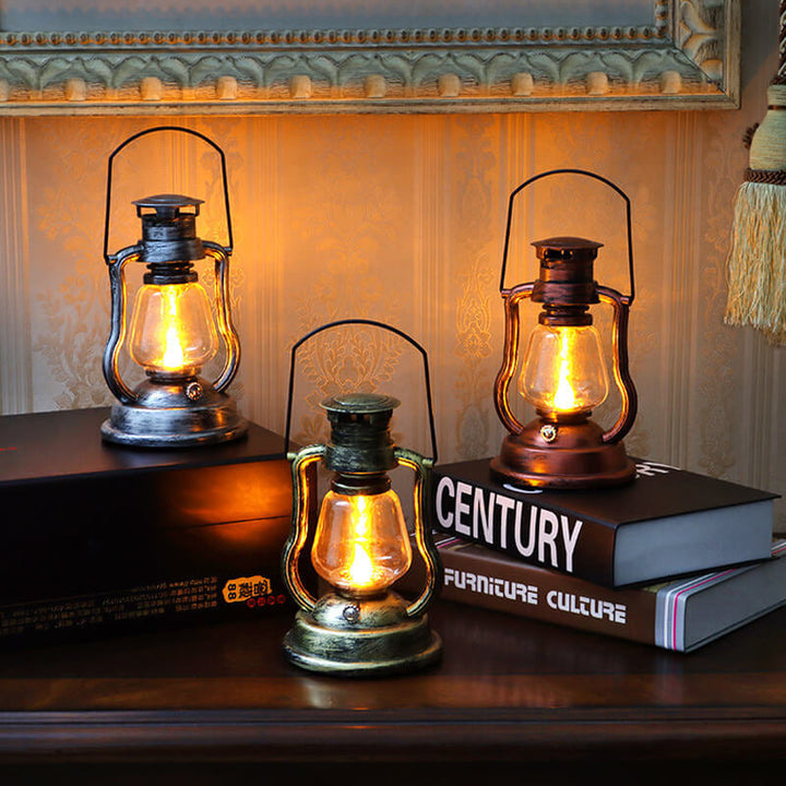 Solar Retro Kerosene Lampe Hest Lampe LED Utendørs Hage Patio Dekorasjon Bærbar Flamme Stearinlys Lys | Luvikno