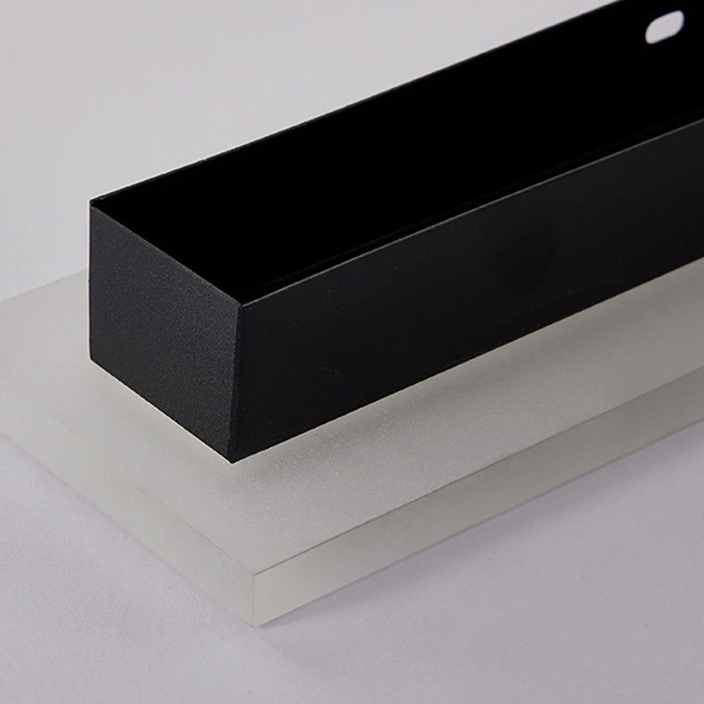 Moderne minimalistisk lang rektangulær aluminium akryl LED vegglampe for hage | Luvikno