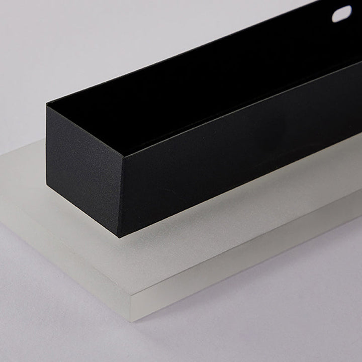 Moderne minimalistisk lang rektangulær aluminium akryl LED vegglampe for hage | Luvikno