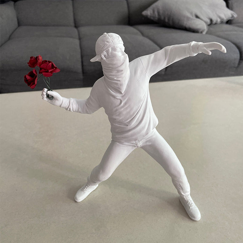 Banksy Flower Rioter Ornament | Luvikno