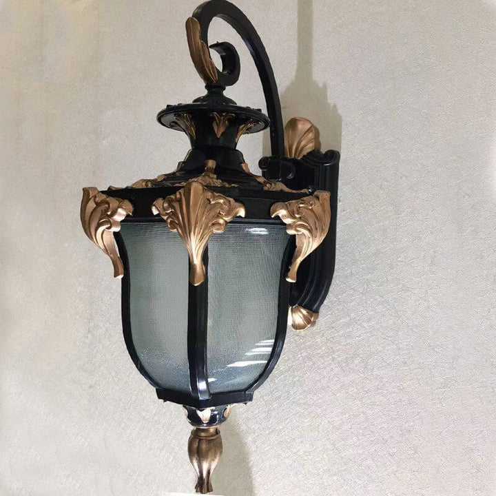 Europeisk Retro Laterne Glass Utendørs Vanntett 1-Lykt Vegglampe | Luvikno