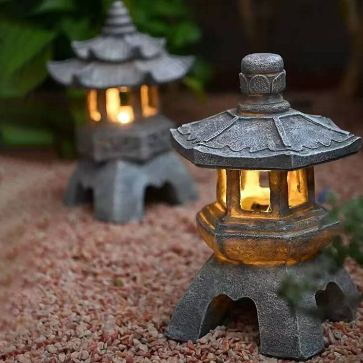Retro dekorativ solturbinresin LED utendørs landskapsbelysning | Luvikno