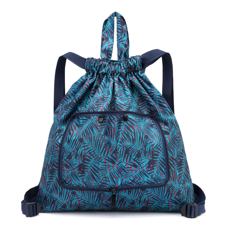 Samlebar trykt nylon ryggsekk med snor | Luvikno