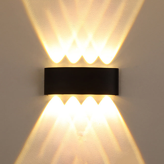 Moderne utendørs bue opp og ned spotlight LED utendørs vanntett vegglampe | Luvikno