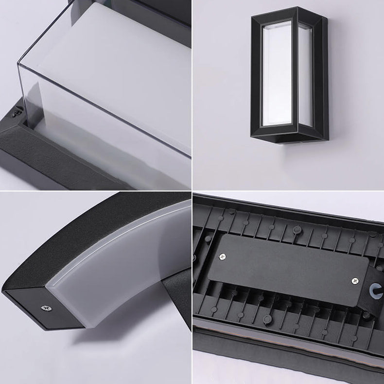 Moderne Kreativ Geometri Aluminium Utendørs Vanntett LED Vegglykt Lampe | Luvikno
