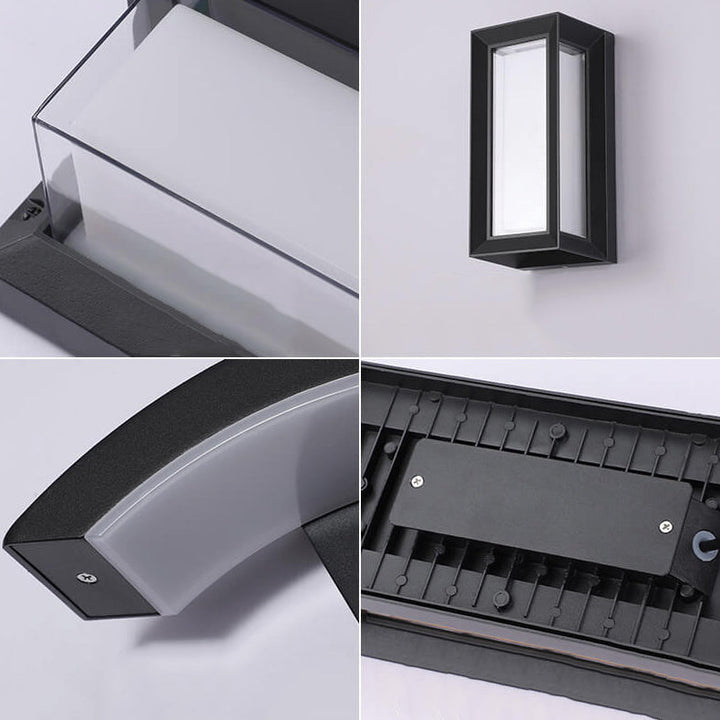 Moderne Kreativ Geometri Aluminium Utendørs Vanntett LED Vegglykt Lampe | Luvikno