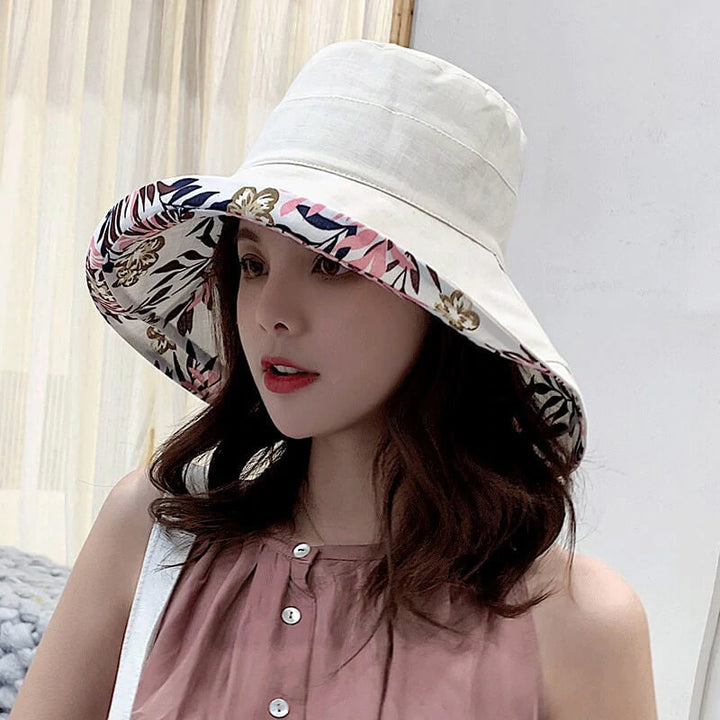 Bredbremmet bomull sommerhatt Luvikno