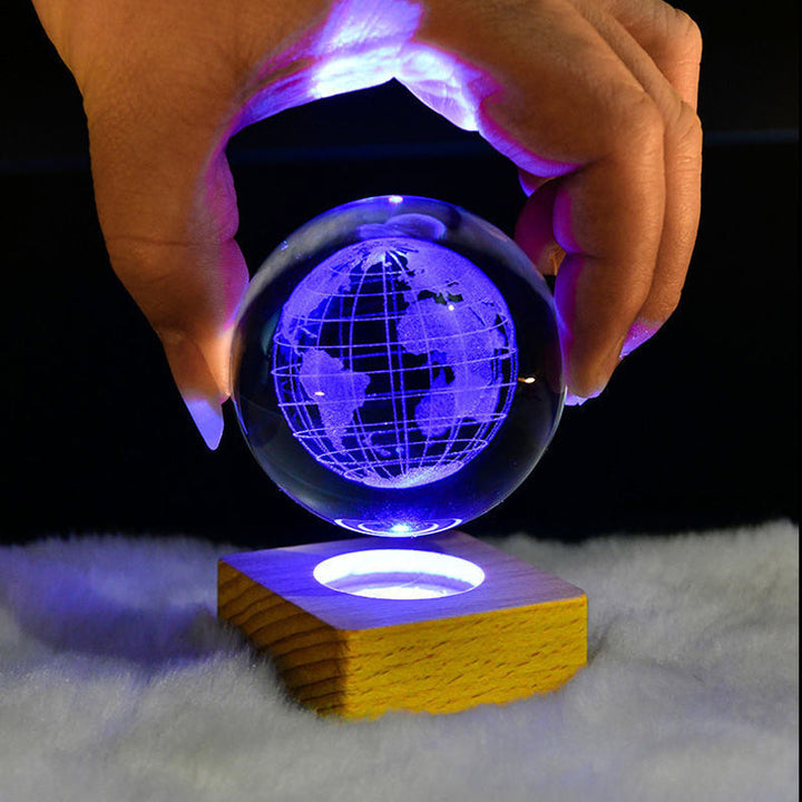 Luvikno | 3D Galaxy Crystal Ball Naturlampe Dekorativ Lampe