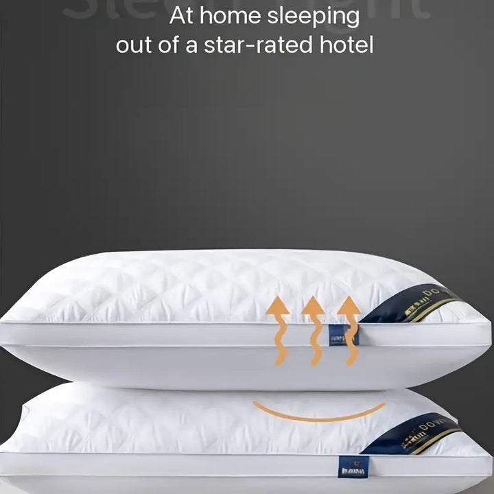 Luvikno | DreamRest - Sett med 2 Hypoallergeniske 3D Puter - Myk Nakke Støtte & Hotell Kvalitet Søvn