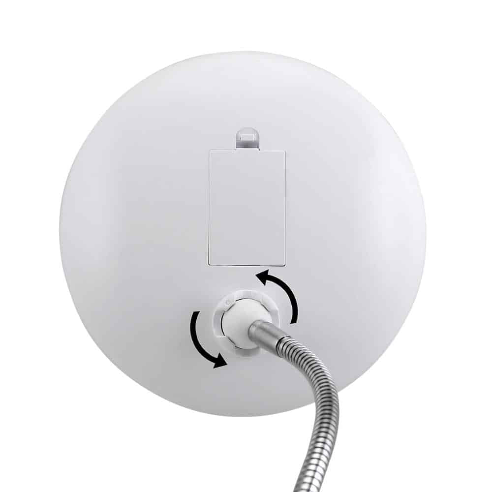 Sminkespeil med LED &amp; forstørrelse - med sugekopp og fleksibel arm | Luvikno