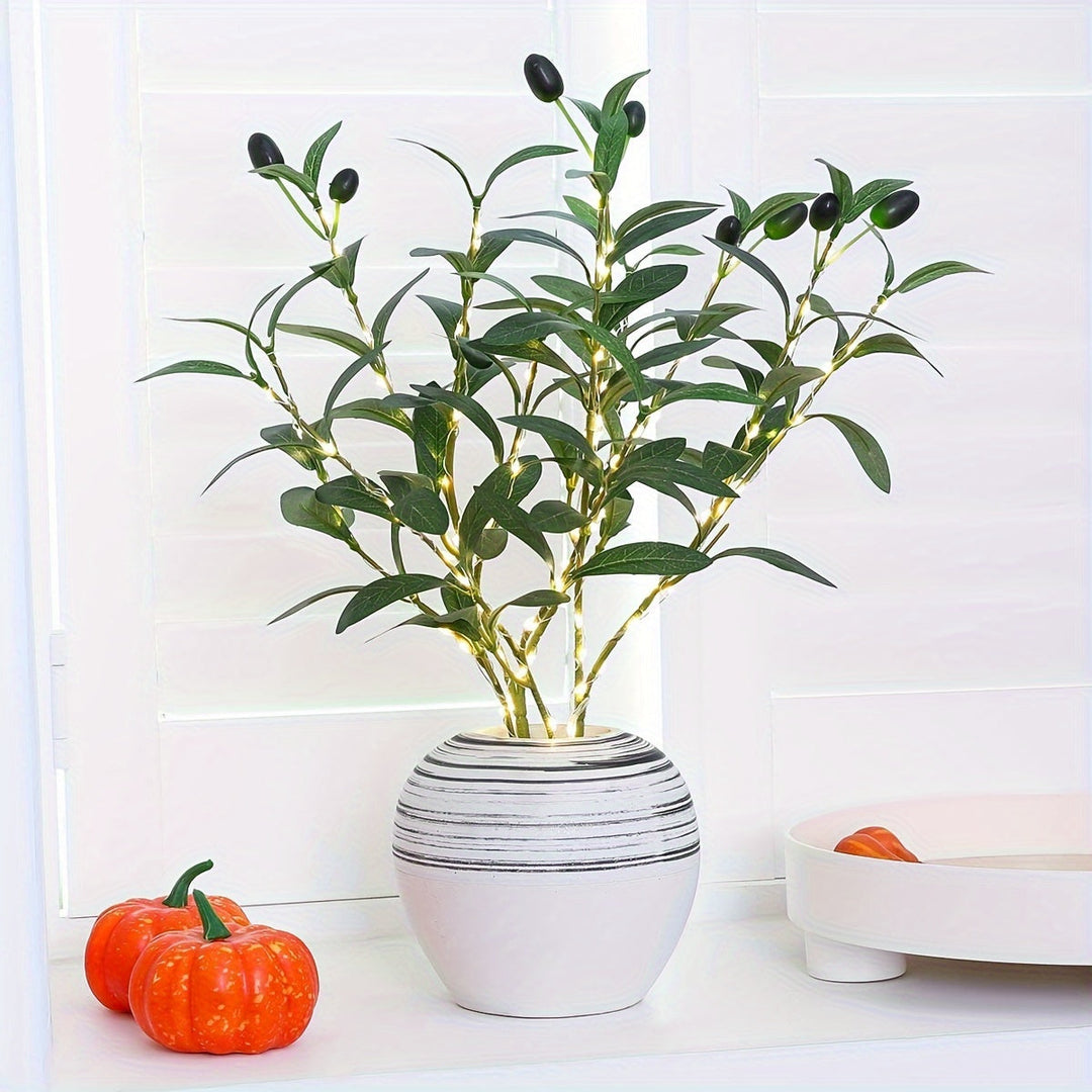 LumiTak – Elegant Olivengren LED Bordlampe Luvikno