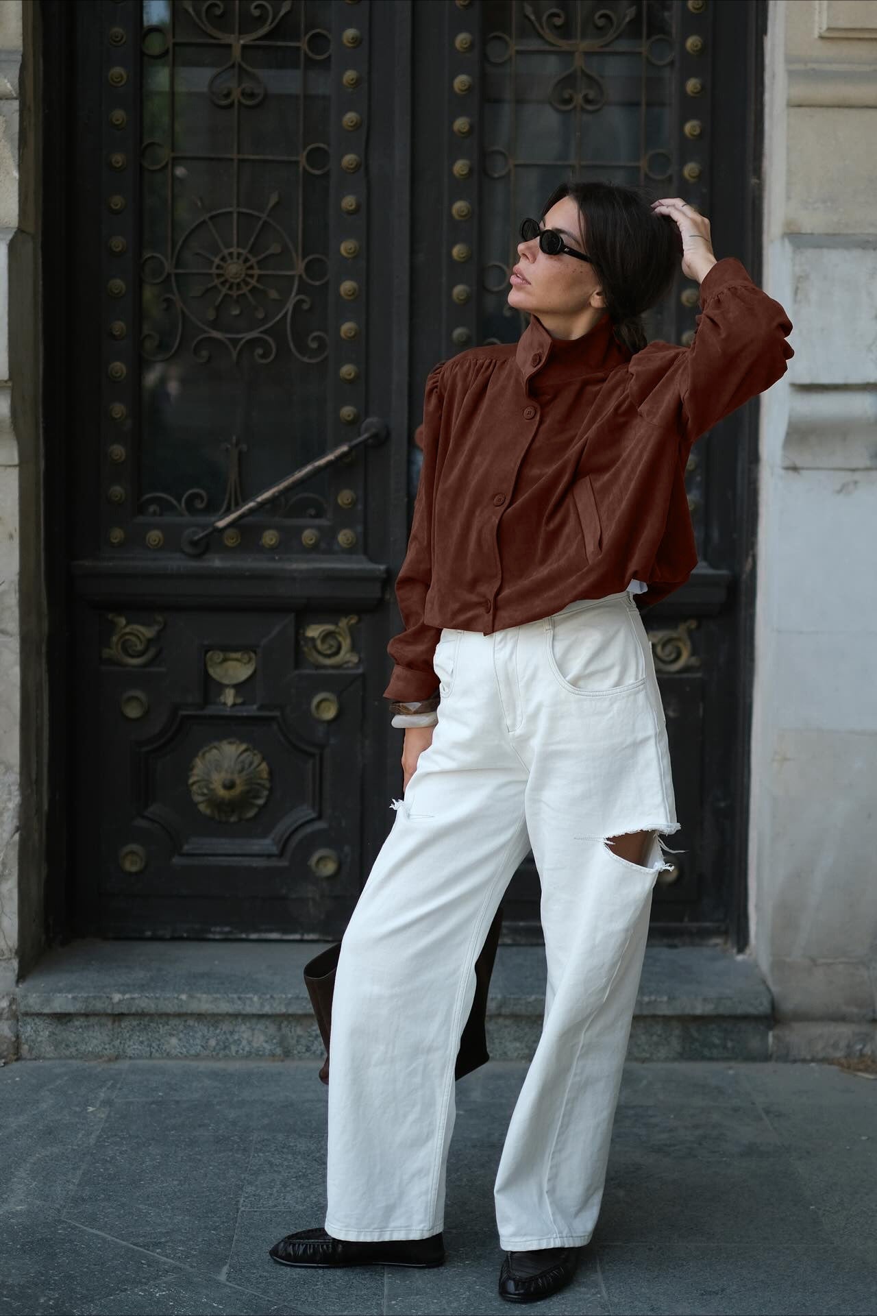 Luvik | Nahka tyyli pitkähihaine takki