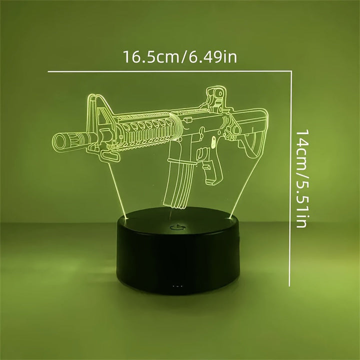GeoLume - 3D LED skrivebordslampe med berøringsLuvikno