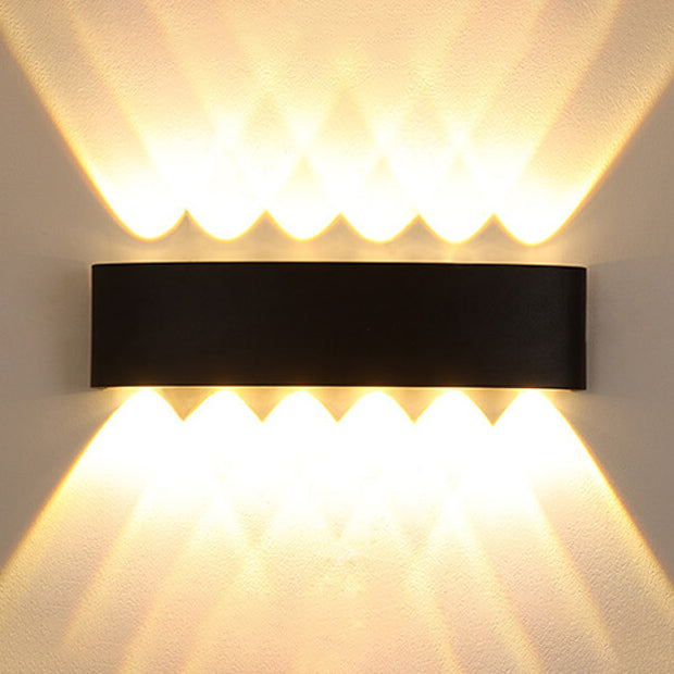 Moderne utendørs bue opp og ned spotlight LED utendørs vanntett vegglampe | Luvikno