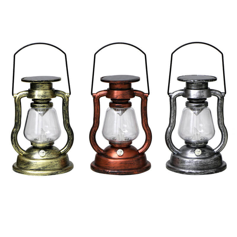 Solar Retro Kerosene Lampe Hest Lampe LED Utendørs Hage Patio Dekorasjon Bærbar Flamme Stearinlys Lys | Luvikno