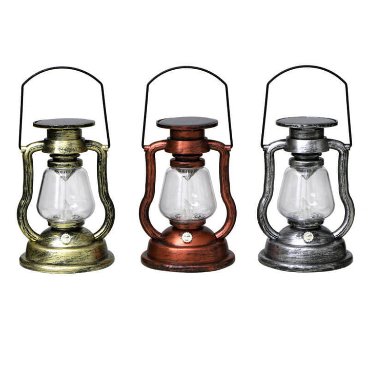 Solar Retro Kerosene Lampe Hest Lampe LED Utendørs Hage Patio Dekorasjon Bærbar Flamme Stearinlys Lys | Luvikno