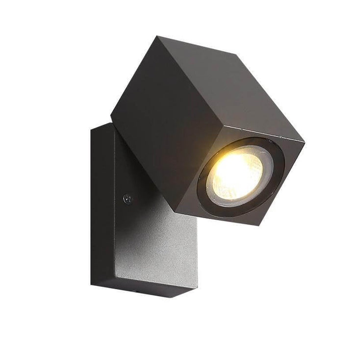 Moderne Utendørs Vanntett Firkantet Spotlight Justerbar Vinkel LED Hage Vegglampe | Luvikno