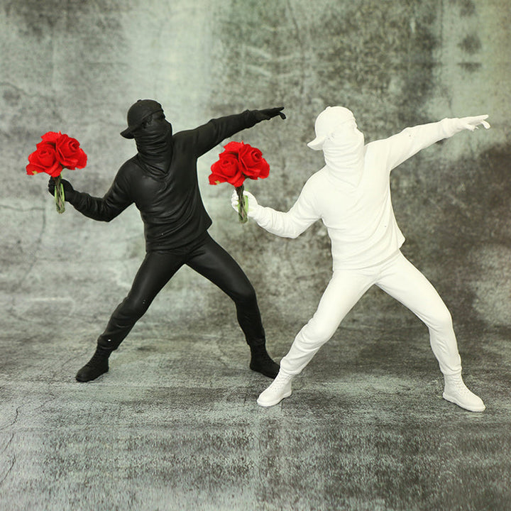 Banksy Flower Rioter Ornament | Luvikno