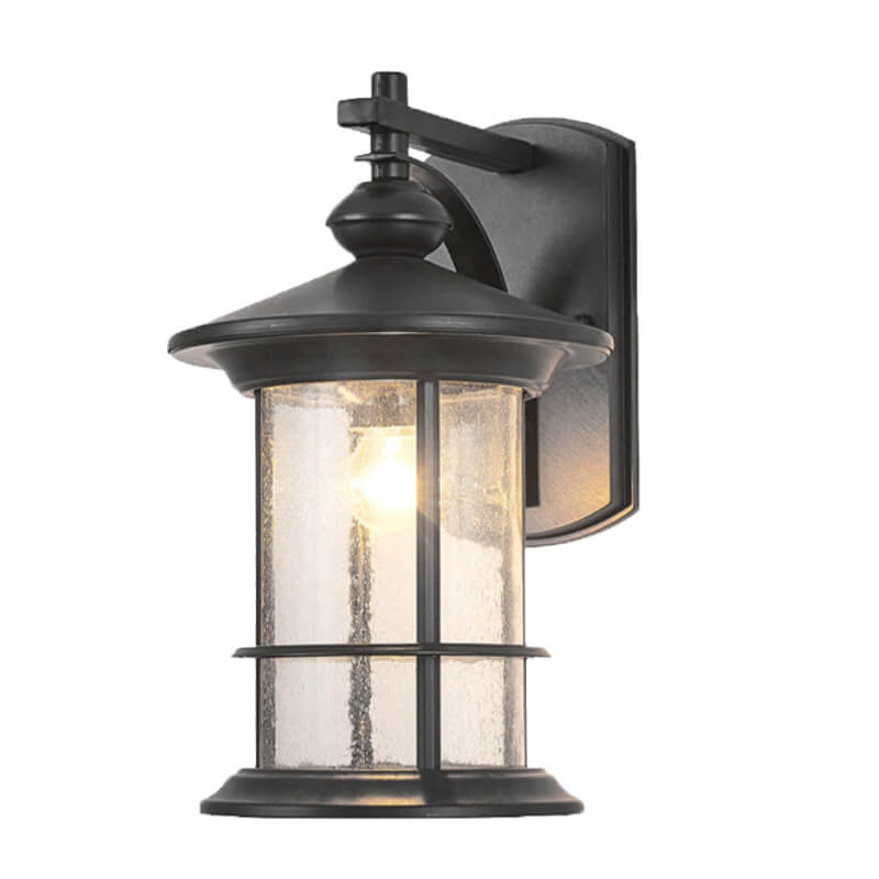 Industrial Vintage Bubble Glass Column 1-Light Utendørs Vanntett Vegglampe | Luvikno