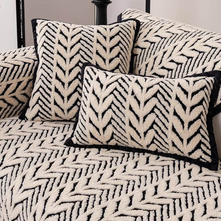Premium Varm Hveteøre Plush Anti-Slip Sofa Deksel | Luvikno